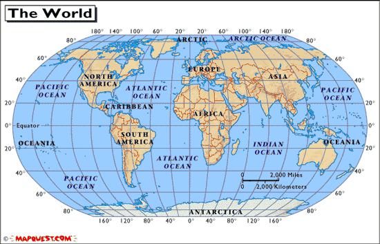 world map continents and countries. world map continents